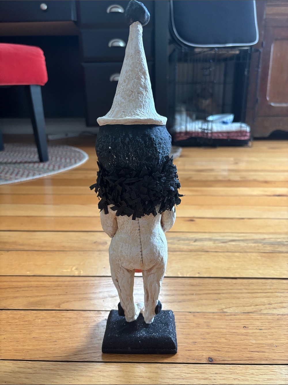 Bethany Lowe Black and White Pierrot Clown Figure - Picture 2 of 5